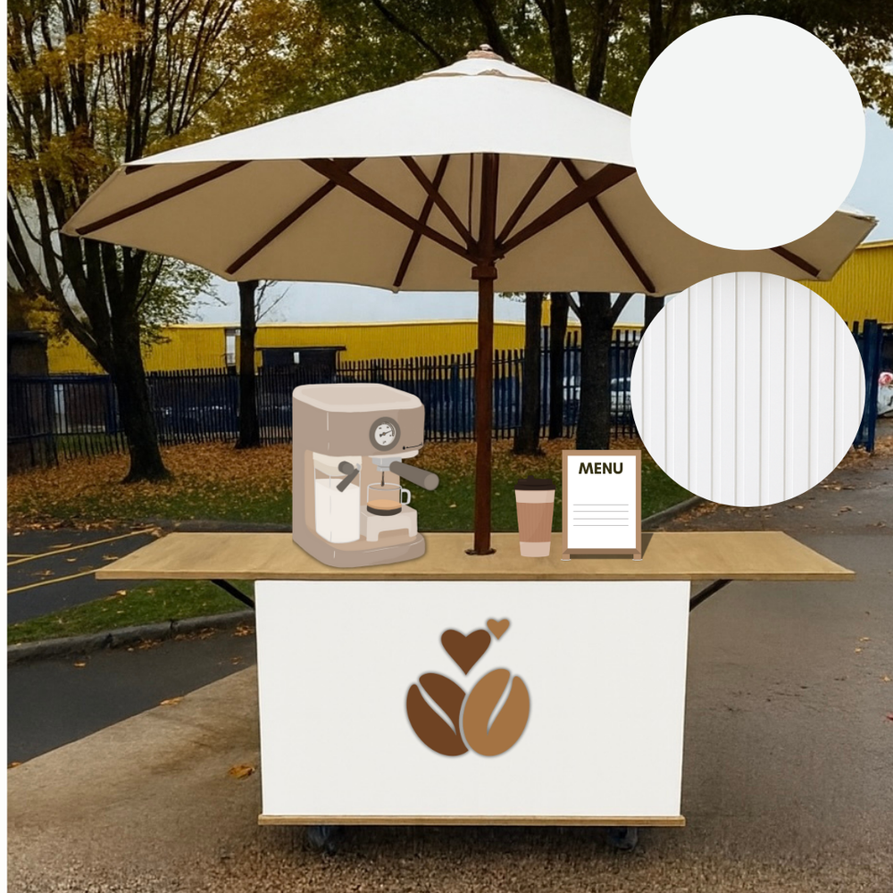 Mobile Collapsible Oak Plain Top Cart with Optional Fronts